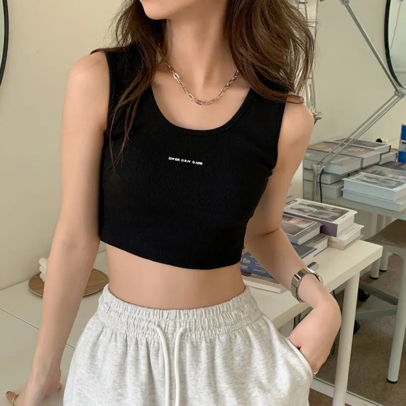 Back Versatile Niche Worn Outside Twill Slimming Tank Top