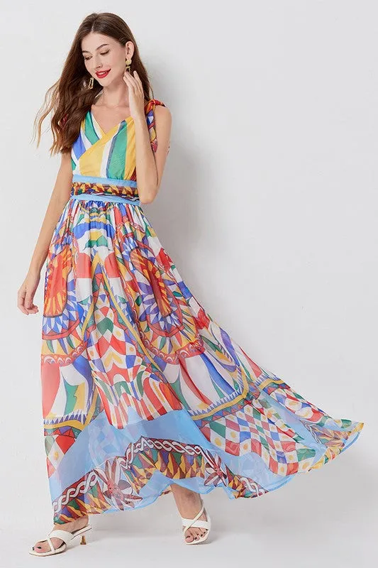 Chiffon Printed Maxi Dress *Online Only*
