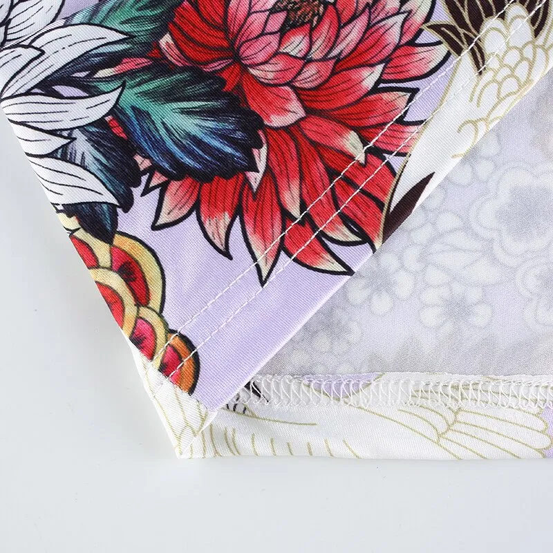 Chinese Style Dragon Halter Vintage Cheongsam Collar Streetwear Sleeveless Slim Crop Top