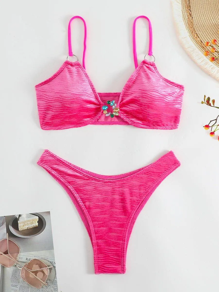 GFIT Women's Sexy Two-Piece Bikini Set - Swimwear for Beach & Pool
