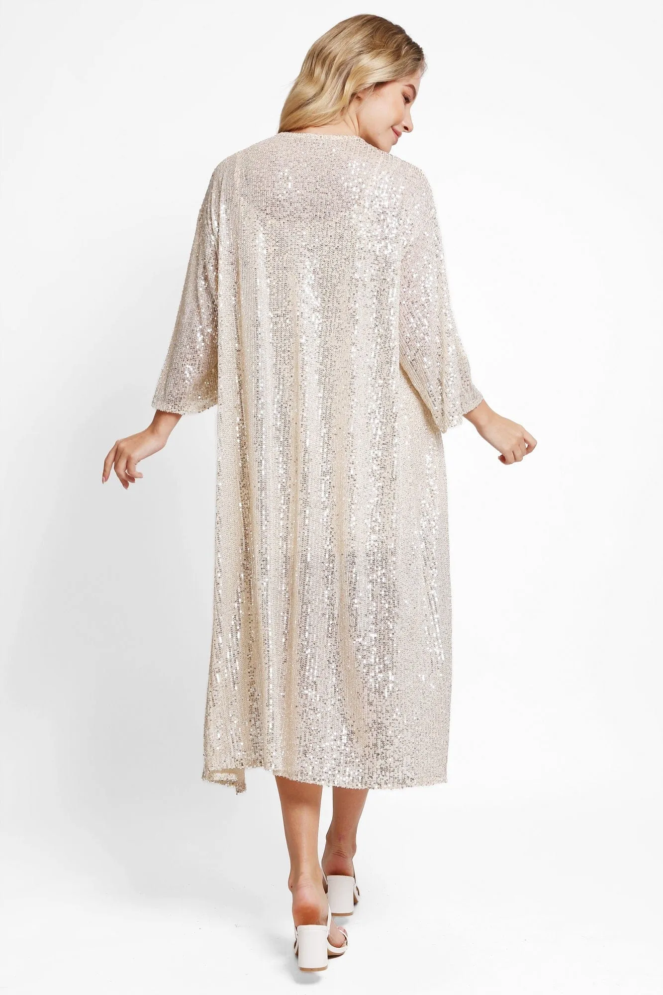 JP3521 Hannah Sequin Long Kimono