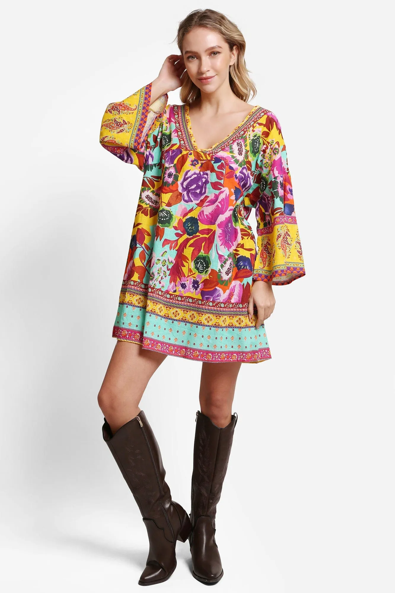 JP5114 Caroline Floral Cover Up Dress