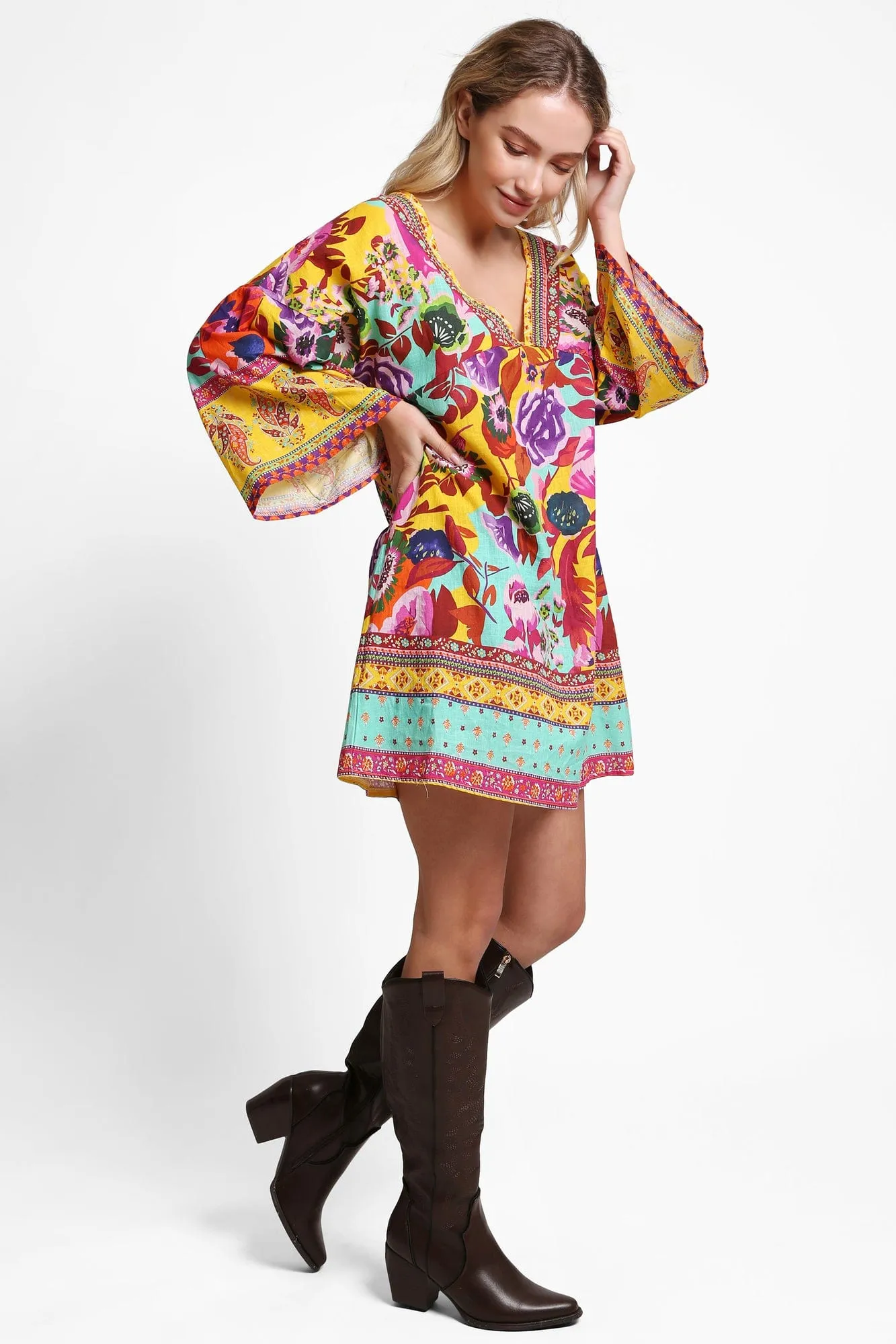 JP5114 Caroline Floral Cover Up Dress