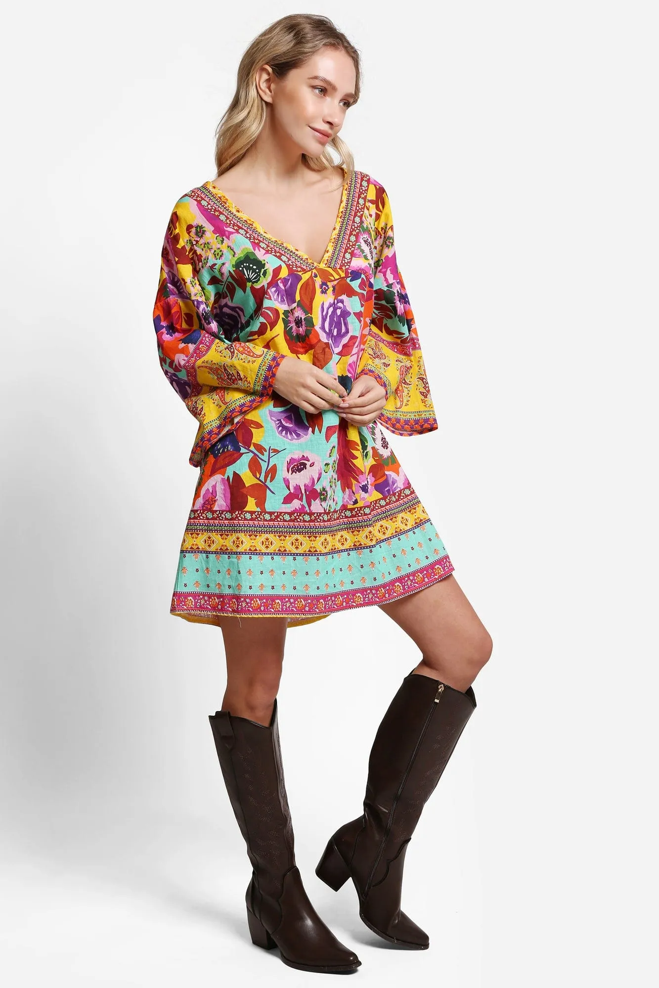 JP5114 Caroline Floral Cover Up Dress