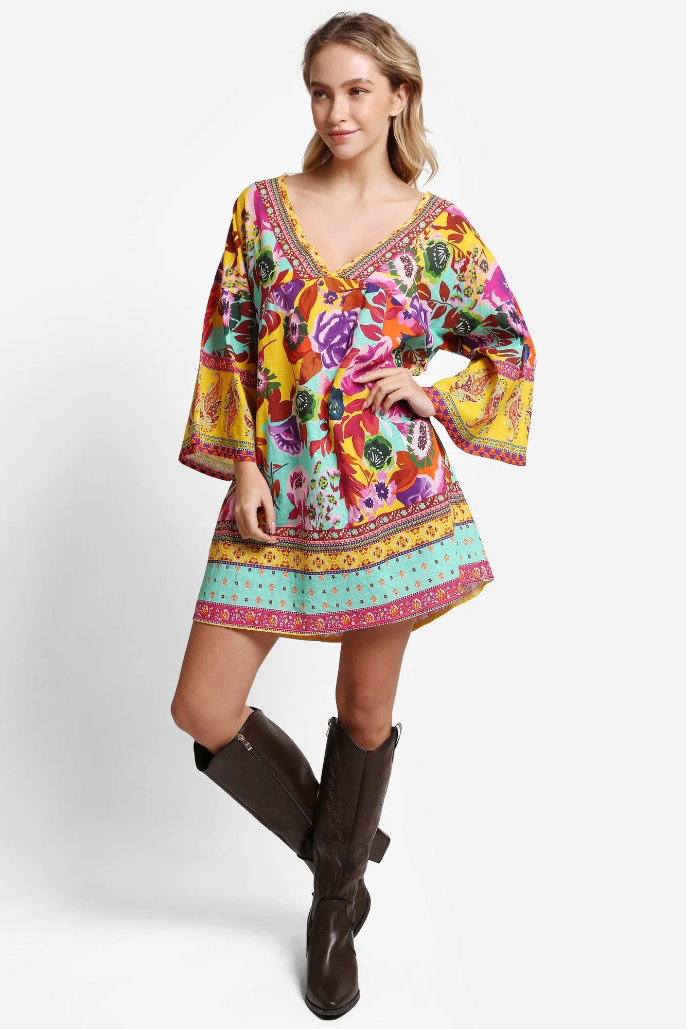JP5114 Caroline Floral Cover Up Dress