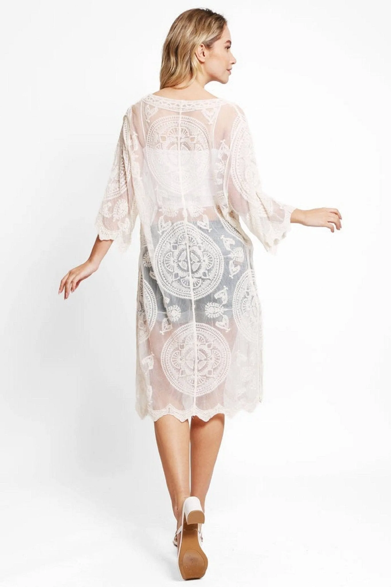 JP5208 Iris Tie Knot Lace Cover Up
