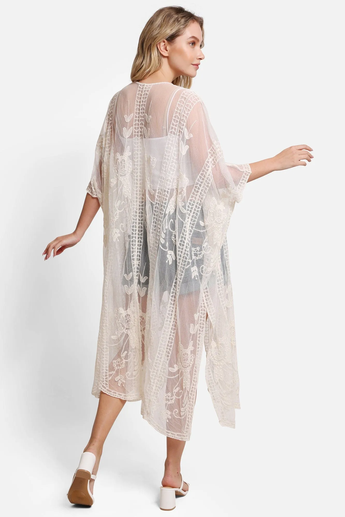 JP5212 Serenity Floral Lace Cover Up
