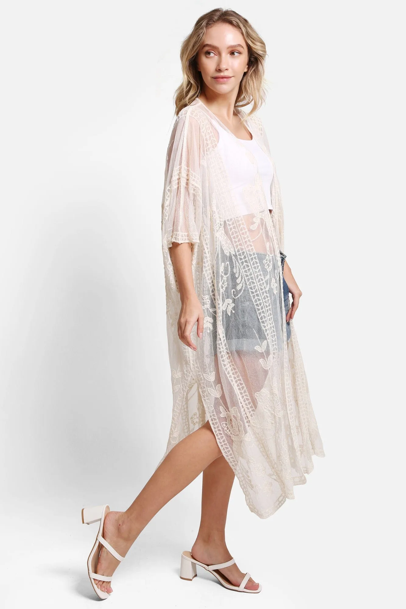 JP5212 Serenity Floral Lace Cover Up