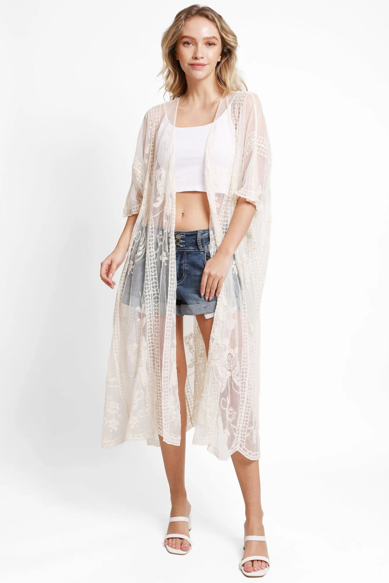 JP5212 Serenity Floral Lace Cover Up