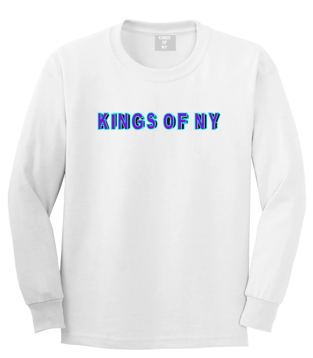 Kings Of NY Bright Block Letters Fall15 Boys Kids Long Sleeve T-Shirt