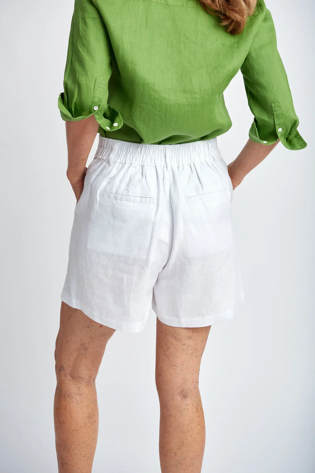Linen Shorts White