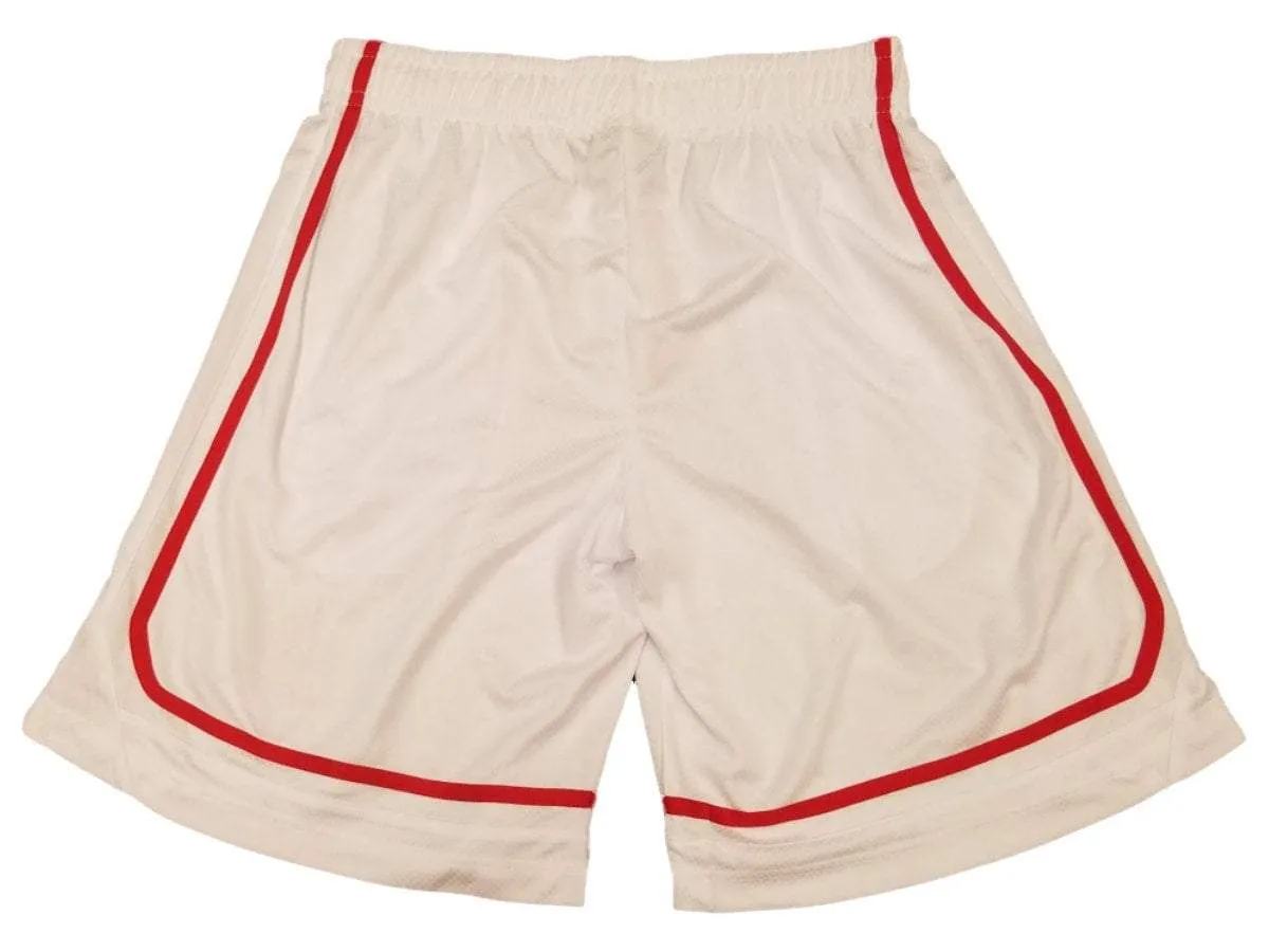 Louisville Cardinals Colosseum White & Red Athletic Drawstring Mesh Shorts (L)