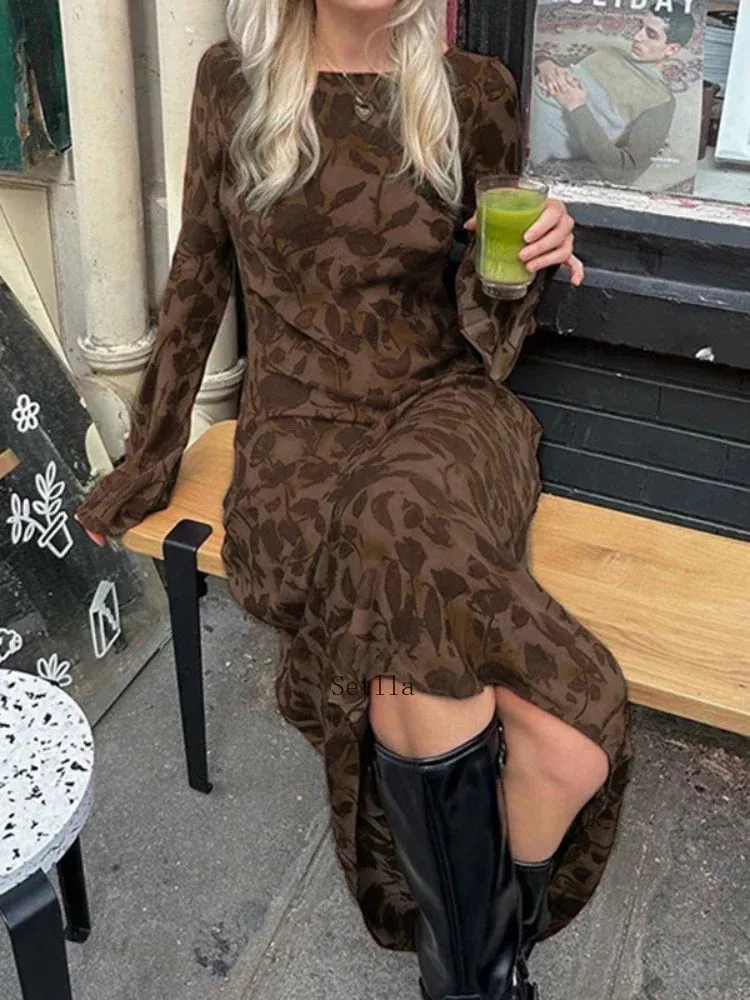 Mesh Sheer Slip Maxi Dress for Party Club Sexy Look