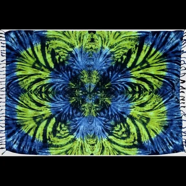 Polychromatic Tie-Dye Sarongs