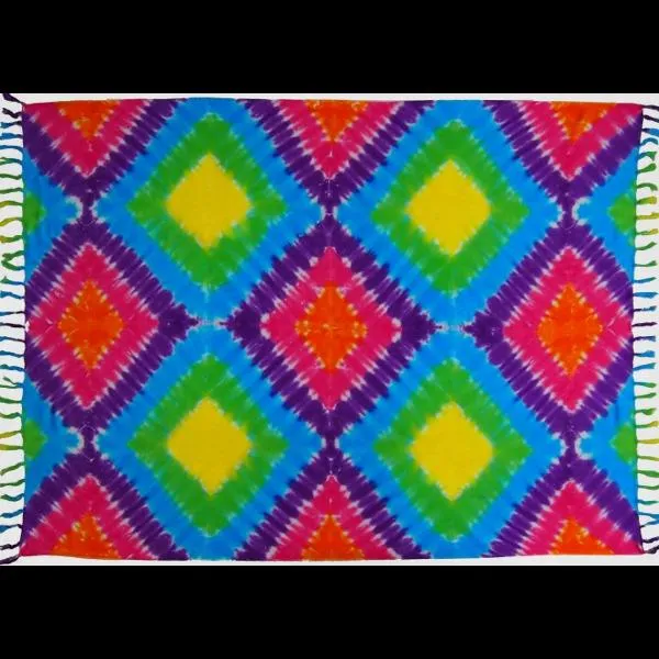 Rainbow Diamond Tie-Dye Sarongs