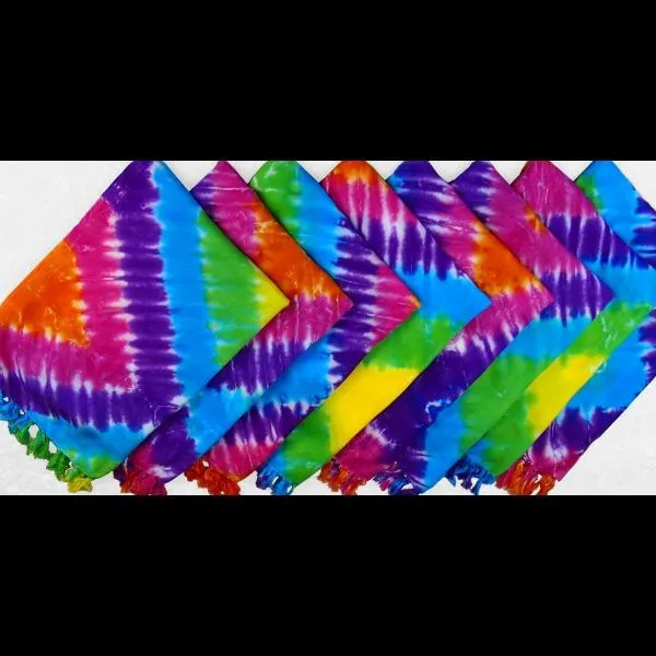 Rainbow Diamond Tie-Dye Sarongs
