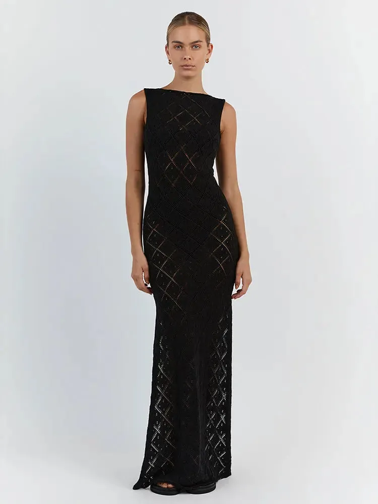 Slim Cocktail Off Shoulder Maxi Dress for Women